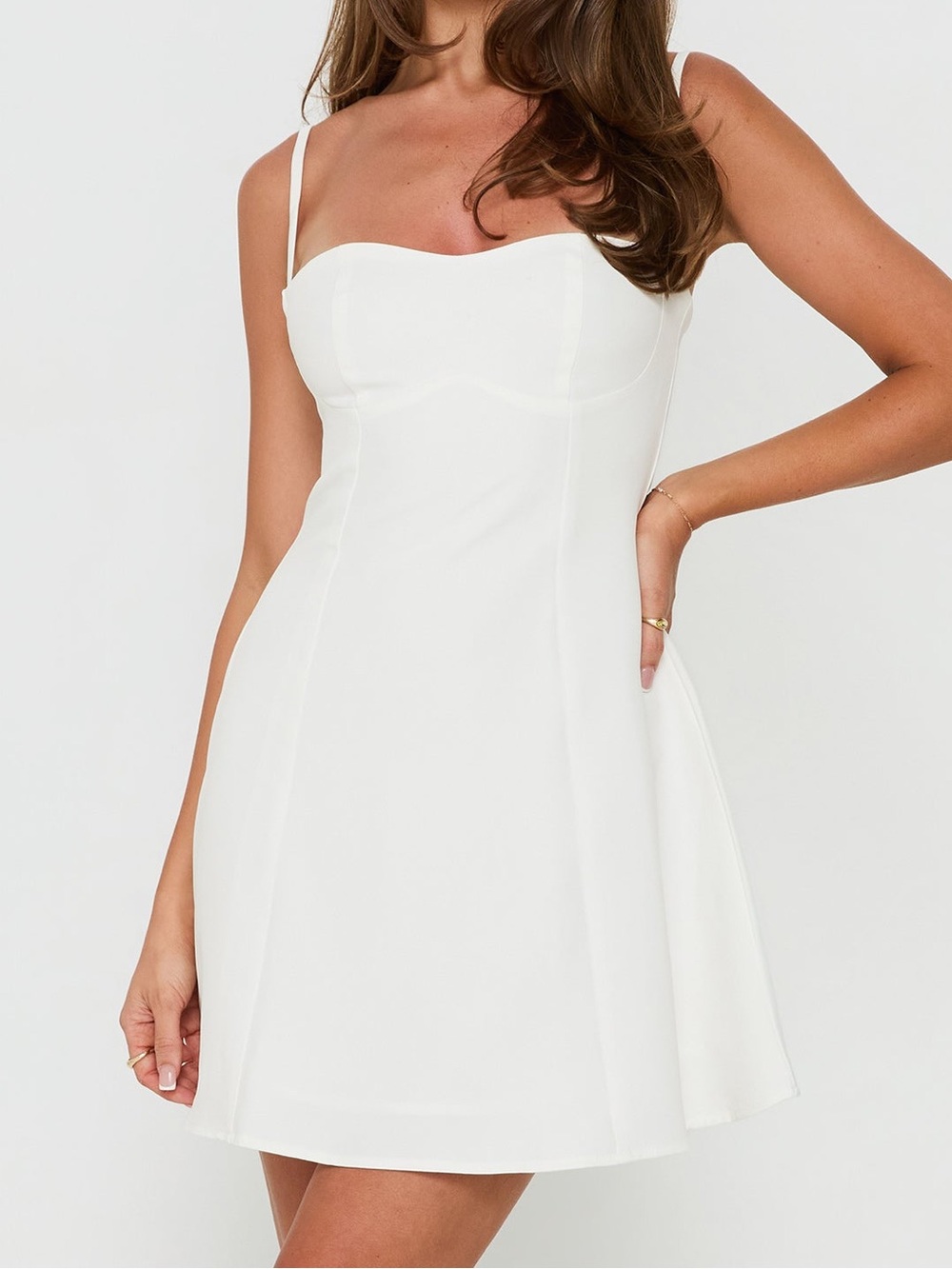 Princess Polly Easy To Love Mini Dress White Sz 6